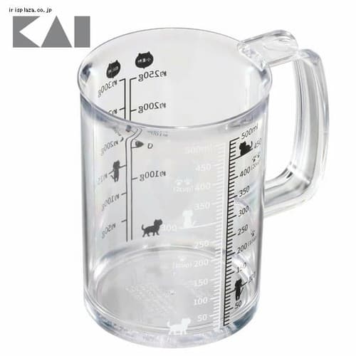 貝印 Nyammy ねこの計量カップ500ml 000DH2728 【プラザセレクト】 7119766│アイリスプラザ│アイリスオーヤマ公式通販サイト