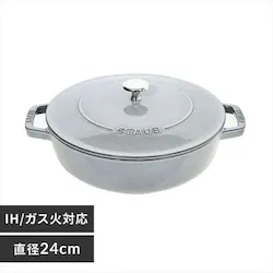 �y�󂠂�z�� �X�g�E�u IH/�K�X�� 24cm 2.4L Chistera CSTR-24 �O���[