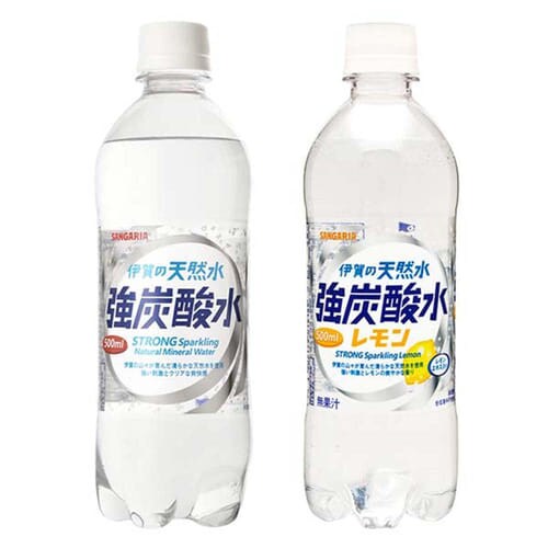 サンガリア 【48本入】 伊賀の天然水 強炭酸水 500ml 全2種【プラザセレクト】【代引不可】