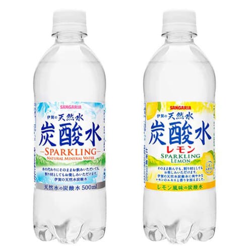 サンガリア 【48本入】 伊賀の天然水 炭酸水 500ml 全2種【プラザセレクト】【代引不可】