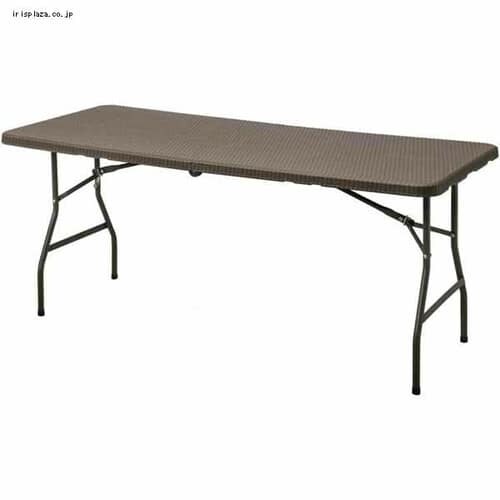 タカショー イージーキャリー ダイニングテーブル ラタン調 ブラウン ECF-T01BR _0