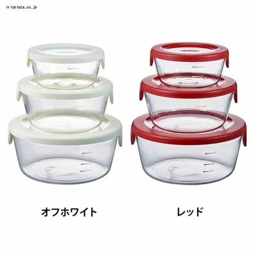 HARIO �ϔM�K���X�ۑ��e��� 3�Z�b�g �����e��300ml�E600ml�E1200ml SYTN-2518-R ���b�h _0