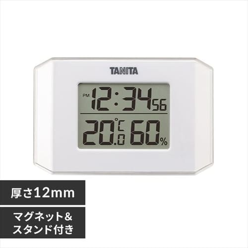TANITA グラフ付きデジタル温湿度計 ホワイト TT-580-WH 【プラザセレクト】  7155960│アイリスプラザ│アイリスオーヤマ公式通販サイト