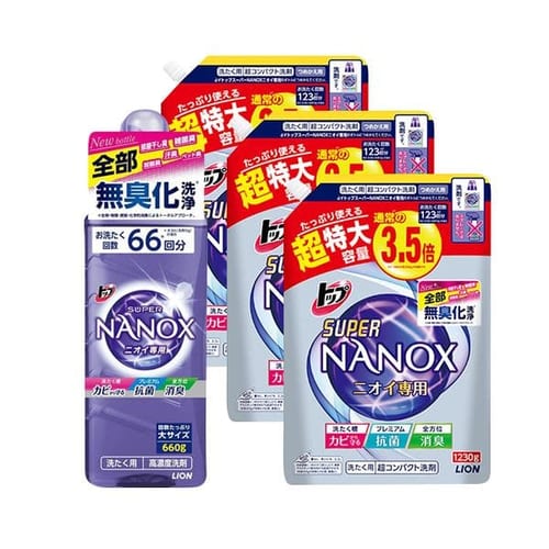 ライオン トップ SUPER NANOX  ニオイ専用 本体660g＆詰め替え1230g×3個セット【プラザセレクト】【プラザマーケット】
