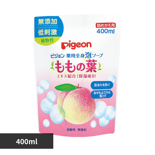 ピジョン 薬用全身泡ソープ(ももの葉)詰めかえ 400ml 【プラザセレクト】_0