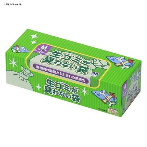 ＜アイリスプラザ＞ 生ゴミが臭わない袋BOS 生ゴミ用箱型 (Mサイズ90枚入) クリロン化成【プラザマーケット】画像