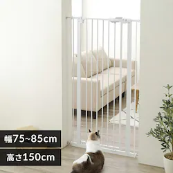 スチールペットゲート 150cm 88-1102 ホワイト