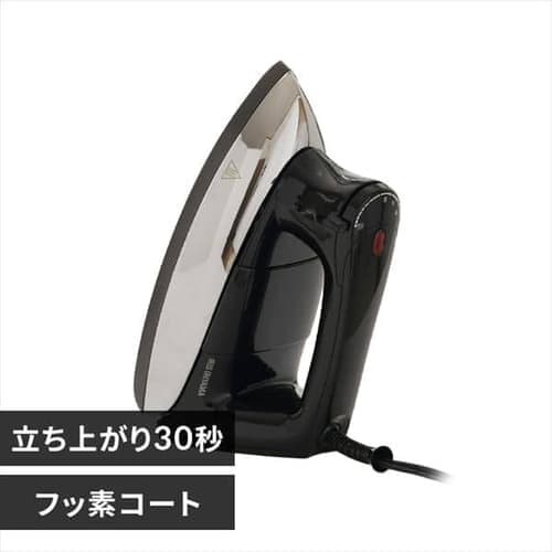 ＜アイリスプラザ＞ ドライアイロン ブラック PDIR-01F-B画像