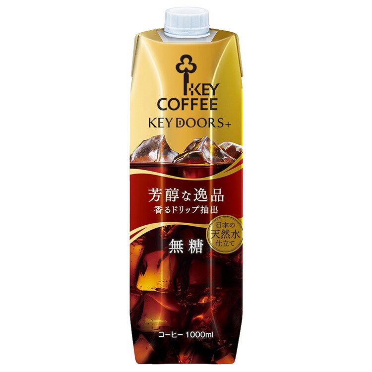 【6本入り】キーコーヒー リキッドコーヒー 天然水 無糖 1000ml 【プラザセレクト】【プラザマーケット】