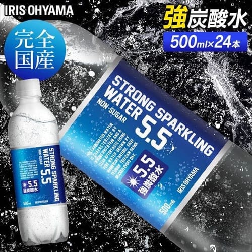 ストロング5.5 強炭酸水500ml×24本【プラザセレクト】 7163984 │アイリスプラザ│アイリスオーヤマ公式通販サイト
