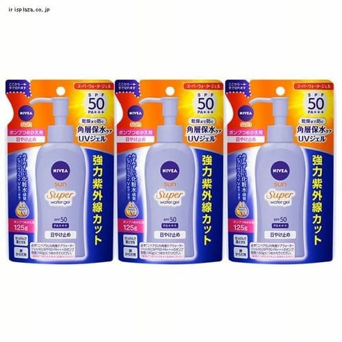 花王 3個セット ニベアサン スーパーウォータージェル SPF50 詰め替え _0
