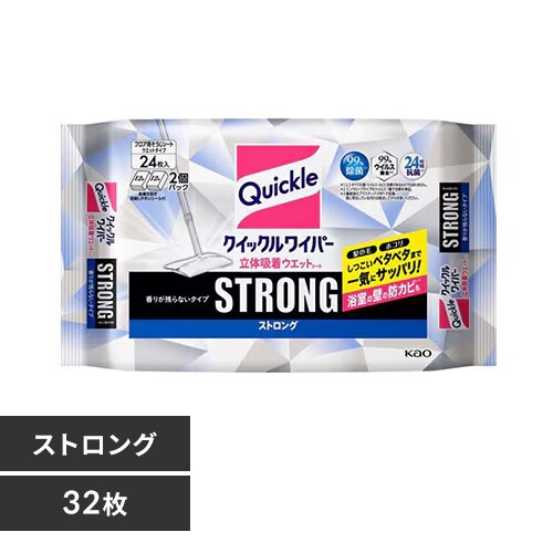  【予約】花王 クイックル立体吸着ウエットシートストロング24枚 【プラザセレクト】【プラザマーケット】※8〜14営業日以内に発送予定