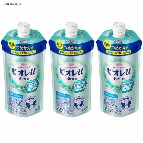  花王 【3個セット】ビオレu さっぱりさらさら つめかえ用 340ml 【プラザセレクト】【プラザマーケット】