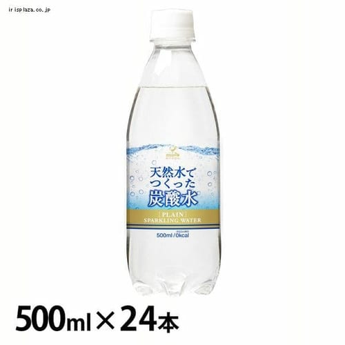 富永貿易 （24本）神戸居留地 天然水でつくった炭酸水プレーン PET 500ml 【プラザセレクト】【代引不可】  7168211│アイリスプラザ│アイリスオーヤマ公式通販サイト