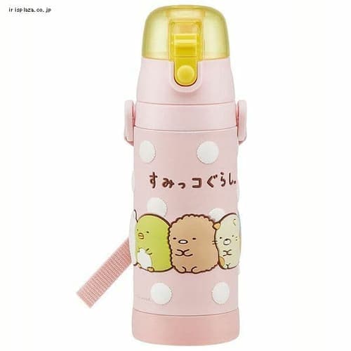 スケーター 3Dロック付ワンプッシュダイレクトボトル480ml すみっコぐらし SDPV5