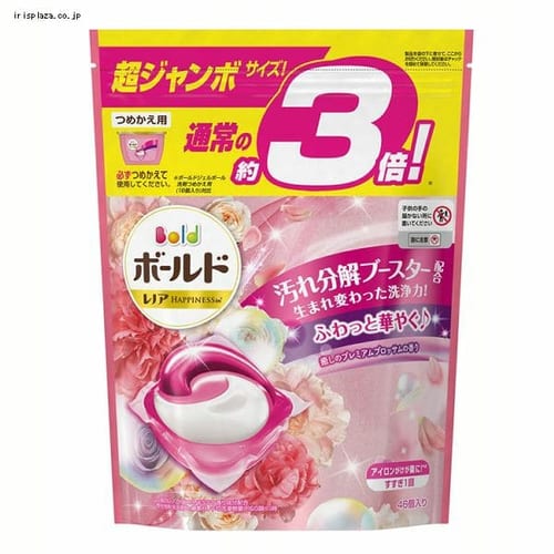 【単品・セット】P&G ボールドジェルボール3D癒しのプレミアムブロッサムの香りつめかえ用超ジャンボ 46個 【プラザセレクト】