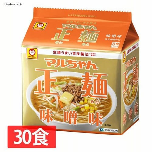 東洋水産 【30食】東洋水産マルちゃん正麺 味噌味 5食パック×6 108ｇ 【プラザセレクト】【プラザマーケット】