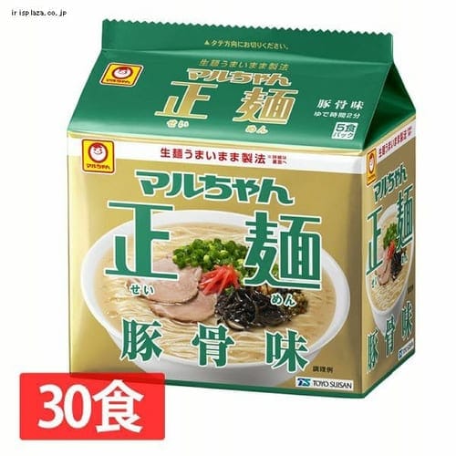  東洋水産 【30食】東洋水産マルちゃん正麺 豚骨味 5食パック×6 88ｇ 【プラザセレクト】【プラザマーケット】