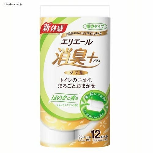 6個セット】大王製紙 エリエール トイレットペーパー 消臭プラス(+) 25m×12ロール ダブル パルプ100% ほのかに香る ナチュラルクリアの香り  【プラザセレクト】【プラザマーケット】 7171226F│アイリスプラザ│アイリスオーヤマ公式通販サイト