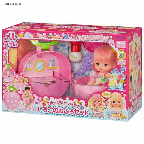 メルちゃん お人形セット いちごのおふろセット 【プラザセレクト】