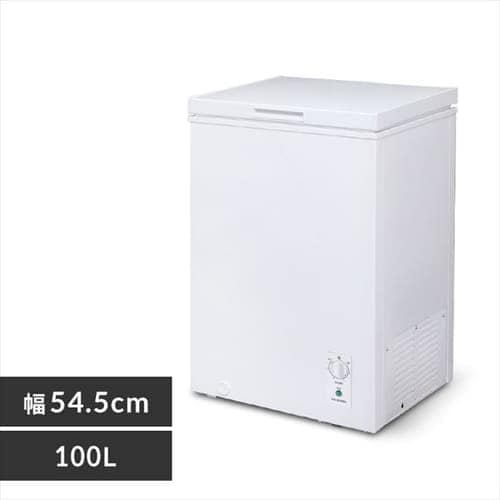 ＜アイリスプラザ＞ 冷凍庫 100L ホワイト PF-B100TD-W画像