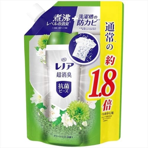  【予約】P&G レノア本格消臭抗菌ビーズ　グリーンミストつめかえ用特大サイズ 760mL 【プラザセレクト】【プラザマーケット】※7営業日以内に発送予定