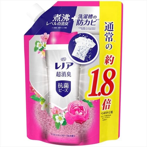  【予約】P&G レノア本格消臭抗菌ビーズ　リフレッシュフローラル つめかえ用特大サイズ 760mL 【プラザセレクト】【プラザマーケット】※7営業日以内に発送予定