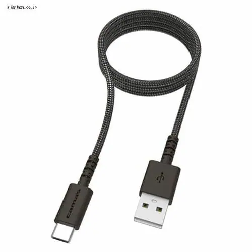 多摩電子工業 多摩電子USB Type-Cスリムタフケーブル1m ブラック AH204CK 【プラザセレクト】_0