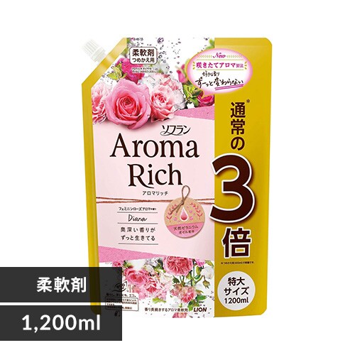 LION ソフラン アロマリッチ ダイアナ 詰替 1200ml _0