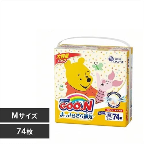 大王製紙 グーン まっさらさら通気 パンツ Mサイズ (6〜12kg) 74枚 男女共用 【プラザセレクト】【プラザマーケット】