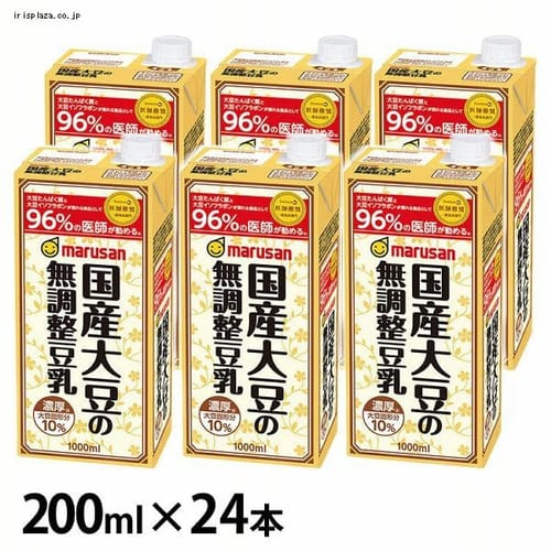 マルサンアイ 【6本】濃厚10％ 国産大豆の無調整豆乳 1000ml 【プラザセレクト】 7175688│アイリスプラザ│アイリスオーヤマ公式通販サイト