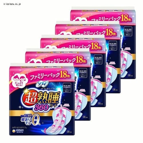 ソフィ 【5個セット】お徳用パック ソフィ超熟睡ガード 360