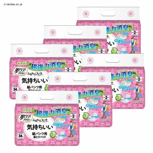  日本製紙クレシア 【6個セット】アクティ大人用おむつ紙パンツ用尿とりパッド34枚 【プラザセレクト】【プラザマーケット】