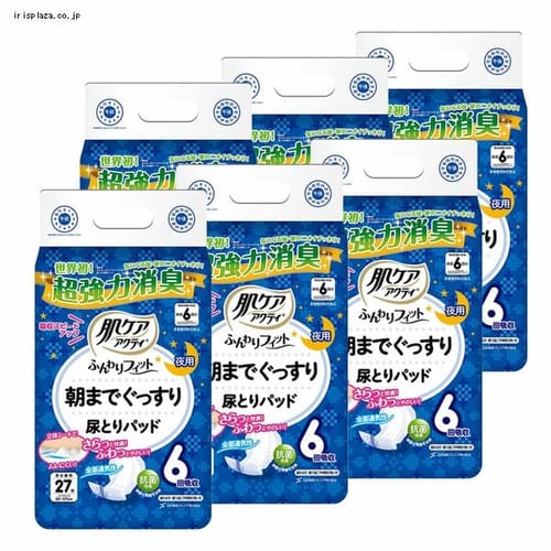 日本製紙クレシア 【6個セット】アクティ大人用おむつ尿とりパッド27枚 【プラザセレクト】  7178418│アイリスプラザ│アイリスオーヤマ公式通販サイト