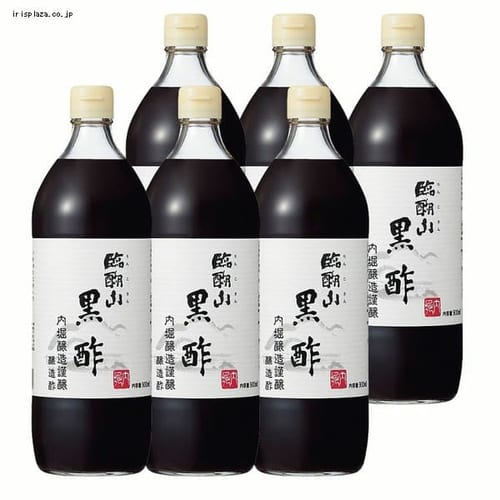 【6本】 黒酢 内堀醸造 臨醐山黒酢 900ml