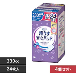リフレ 【4個セット】超うす安心パッド 230ccまとめ買いパック24枚