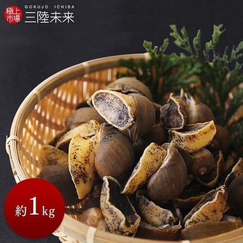 三陸産 ボイルアワビツブ 1kg【代引き不可】_0