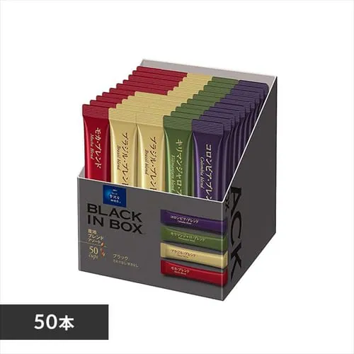 AGF 「ちょっと贅沢な珈琲店ブラックインボックス」 産地ブレンドアソート スティック 50本
