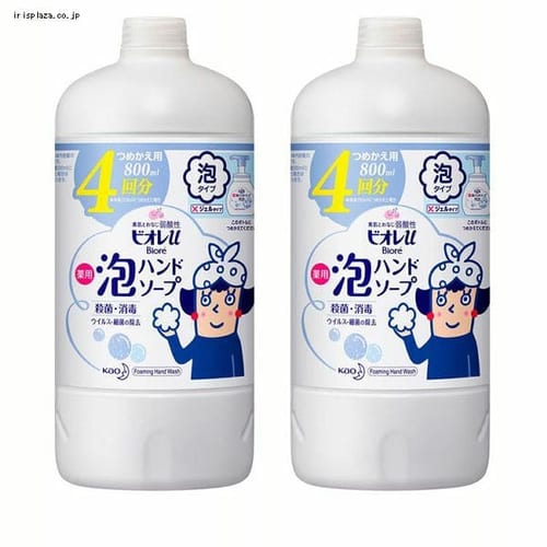  【予約】花王 【2個セット】 ビオレu 泡ハンドソープ つめかえ用 800ml 【プラザセレクト】【プラザマーケット】※8〜14営業日以内に発送予定