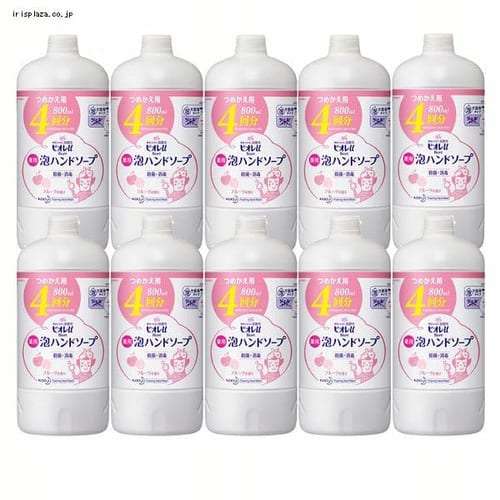 花王 【10個セット】 ビオレu 泡ハンドソープ フルーツの香り つめかえ 800ml 【プラザセレクト】【プラザマーケット】  7186479│アイリスプラザ│アイリスオーヤマ公式通販サイト