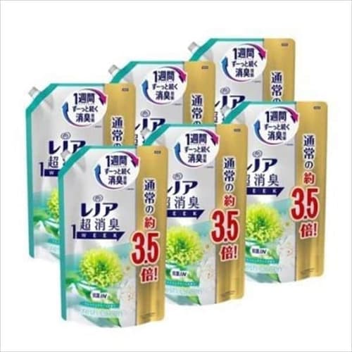 【予約】【6個セット】レノア 超消臭 1WEEK フレッシュグリーン詰替  超特大1390mL【プラザセレクト】【プラザマーケット】　※7営業日以内に発送予定