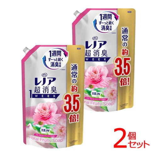 【2個セット】レノア 超消臭 1WEEK フローラルフルーティーソープ詰替 超特大1390mL【プラザセレクト】【プラザマーケット】