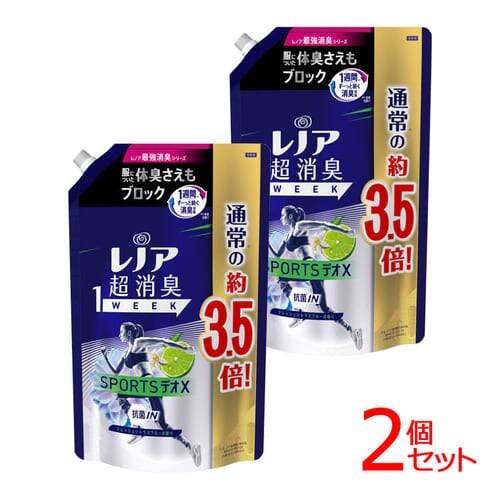  【2個セット】レノア 超消臭 1WEEK スポーツデオXフレッシュシトラスブルー詰替 超特大1390mL【プラザセレクト】【プラザマーケット】