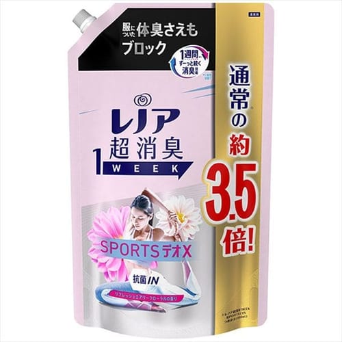  レノア 超消臭 1WEEK スポーツデオXリフレッシュエアリーフローラル詰替 超特大1390mL【プラザセレクト】【プラザマーケット】