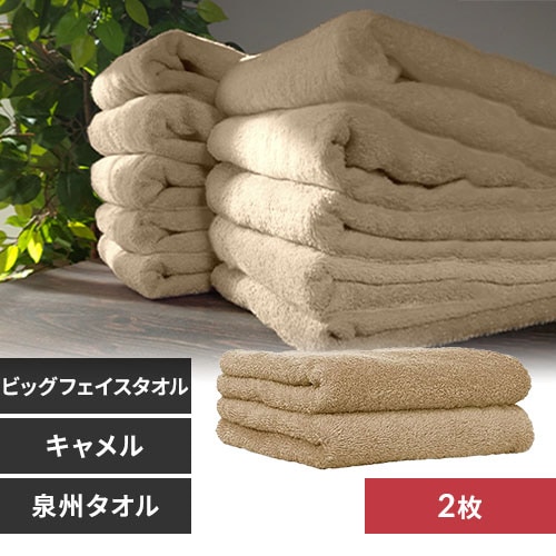 メール便】【同色2枚セット】ビッグフェイスタオル ブラウン(約40×100cm)【プラザセレクト】 7189933  │アイリスプラザ│アイリスオーヤマ公式通販サイト