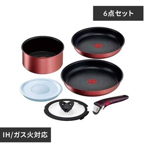 フライパン 6点セット IH ガス火 T-fal インジニオ・ネオ ルージュ  