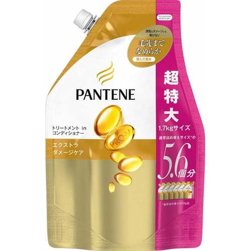 P＆G パンテーン エクストラダメージケア トリートメントコンディショナー つめかえ超特大 1.7kg 【プラザセレクト】【プラザマーケット】  7191232│アイリスプラザ│アイリスオーヤマ公式通販サイト