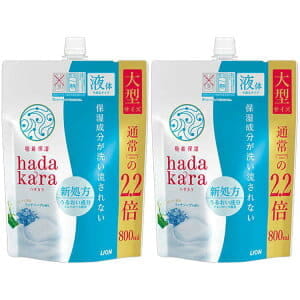  【プラザマーケット】【2個セット】ライオン hadakaraボディソープ リッチソープの香り 詰替え用 大型サイズ 800ml 【プラザセレクト】