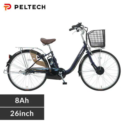 【完成品】電動自転車26インチ3段8AH TDF-14ZX-NYB ネイビー【直送】【代引き不可】_0
