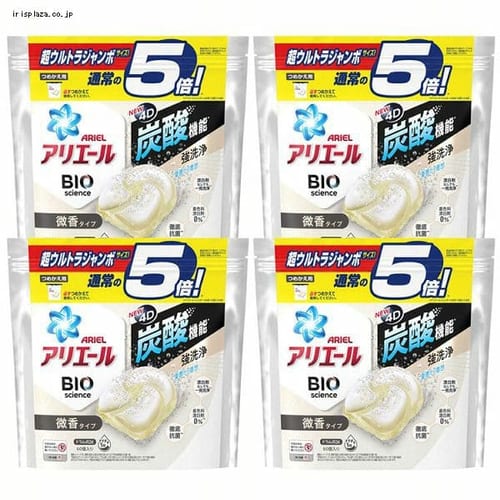 P＆G アリエール ジェルボール4D 微香 つめかえ メガジャンボサイズ 1パック(76個) ts4VZNPusr, 洗剤 - pci.edu.pe